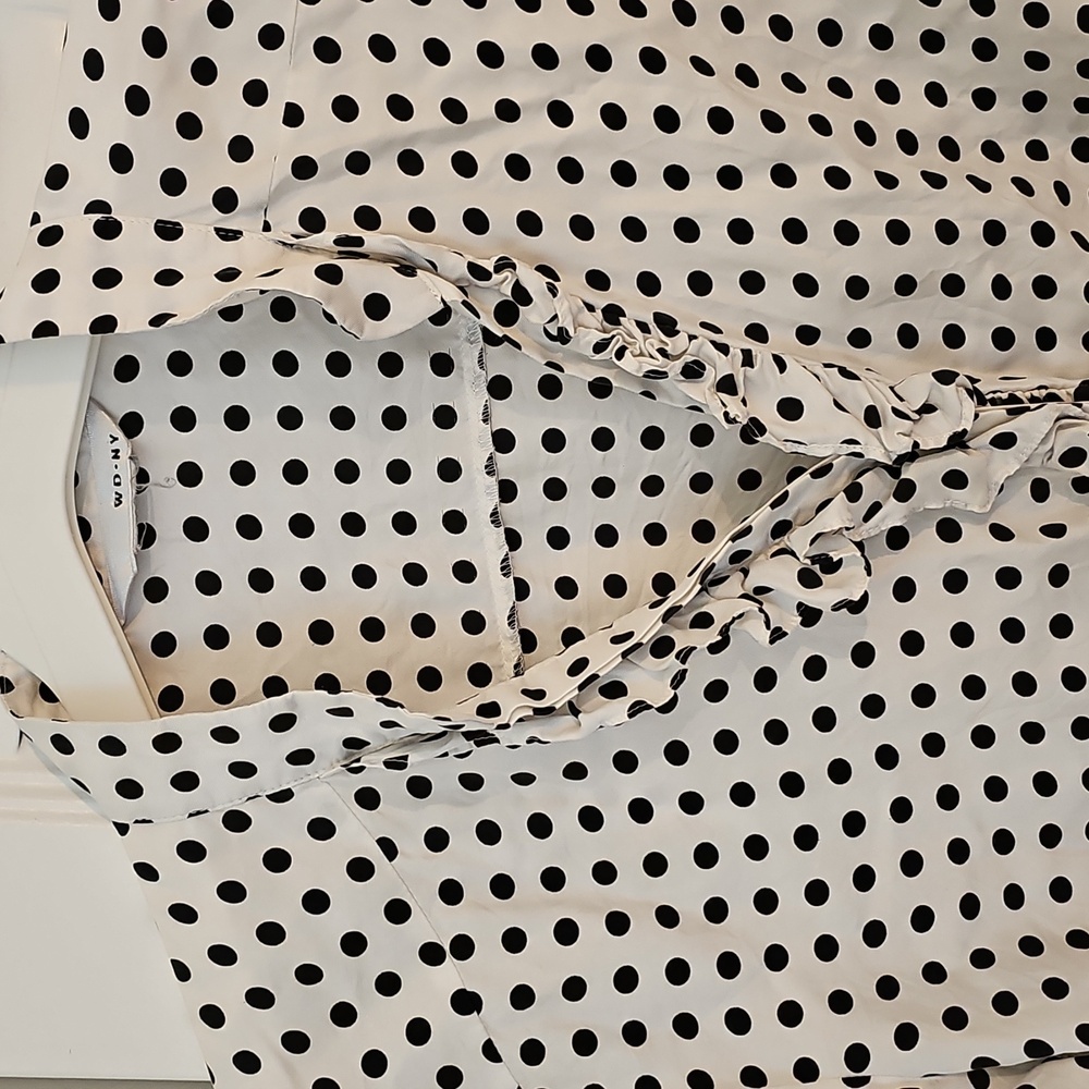 Polka Dot Ruffled Blouse - Picture 5 of 5